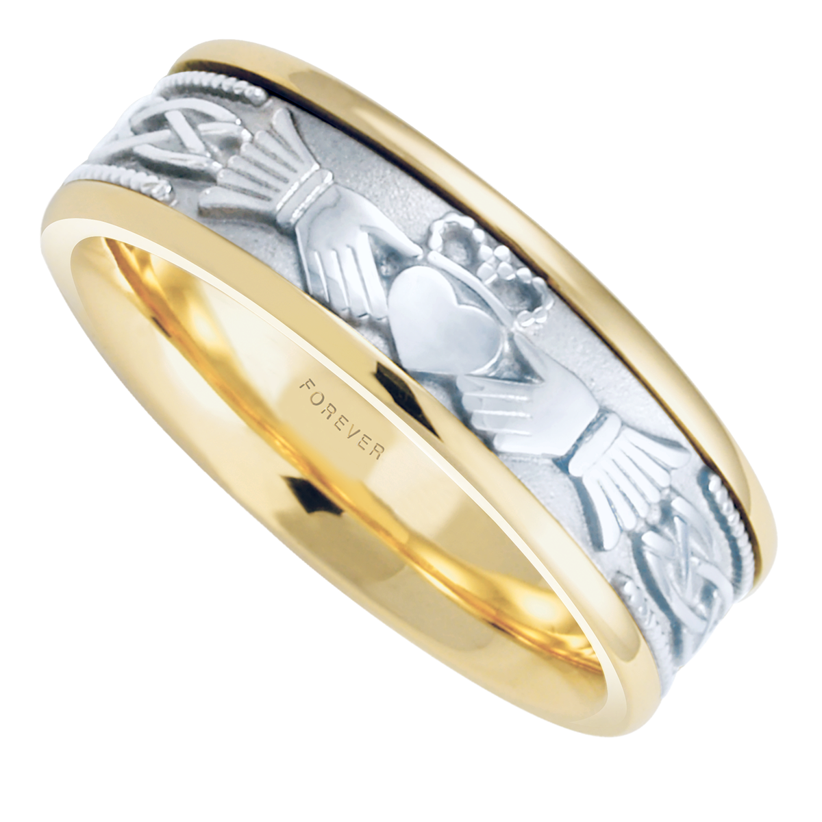 MENS CLADDAGH WEDDING BAND Cadman Manufacturing   5522M 